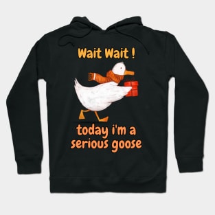 wait wait today i'm a serious goose funny saying Hoodie